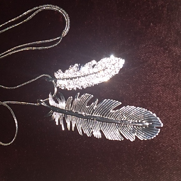 Beautiful Two Feather Necklace - Picture 9 of 10